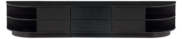 Crni TV set od masivnog bora 206x40 cm Finca – WOOOD