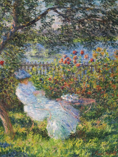 Reprodukcija Alice Hoschedé au Jardin (1881), Claude Monet