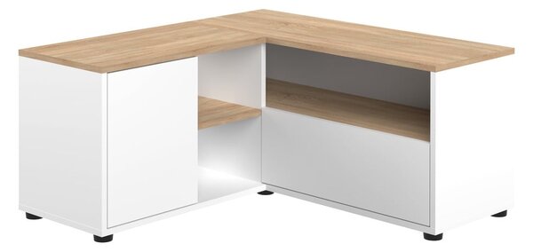 Bijela/u prirodnoj boji TV komoda u dekoru hrasta 90x45 cm Angle – TemaHome