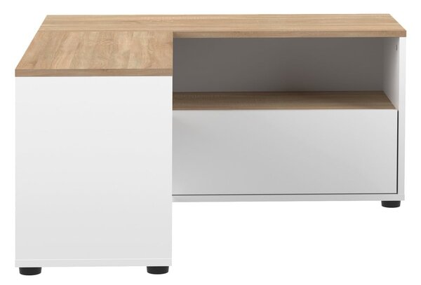 Bijela/u prirodnoj boji TV komoda u dekoru hrasta 90x45 cm Angle – TemaHome