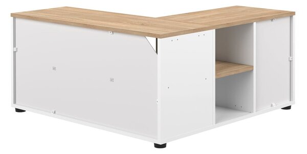 Bijela/u prirodnoj boji TV komoda u dekoru hrasta 90x45 cm Angle – TemaHome