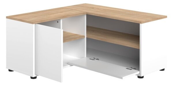 Bijela/u prirodnoj boji TV komoda u dekoru hrasta 90x45 cm Angle – TemaHome