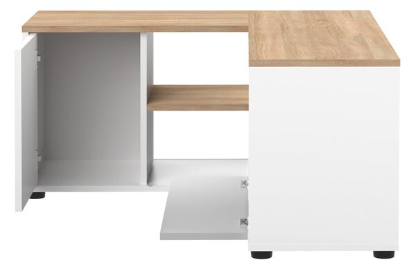 Bijela/u prirodnoj boji TV komoda u dekoru hrasta 90x45 cm Angle – TemaHome
