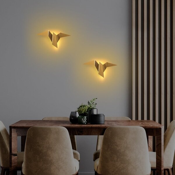 LED zidna lampa u zlatnoj boji Pacali – Opviq lights