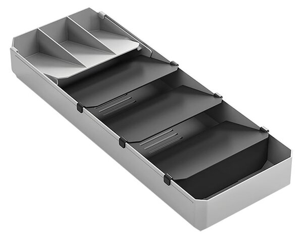 Sivi plastičan organizator pribora 15 x 49 cm – Metaltex