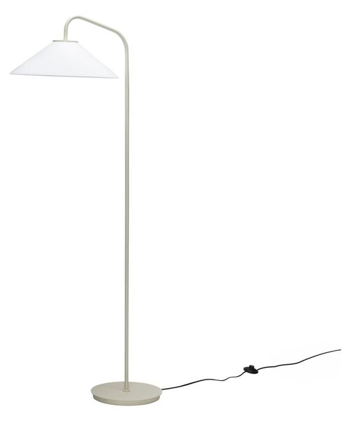 Krem stojeća svjetiljka sa staklenim sjenilom (visina 158 cm) Solid – Hübsch
