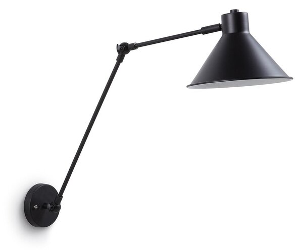 Crna zidna lampa Dione – Kave Home