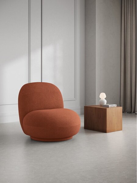 Ciglasta fotelja od bouclé tkanine Chuck – Micadoni Home