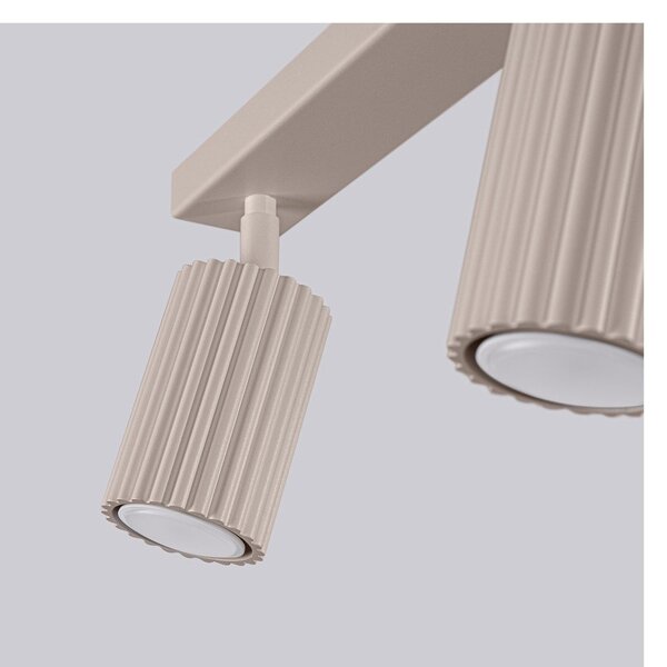 Smeđe-sivi metalni reflektor 6,5x45 cm Gleam – Sollux