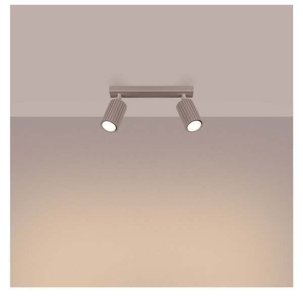 Smeđe-sivi metalni reflektor 6,5x30 cm Gleam – Sollux