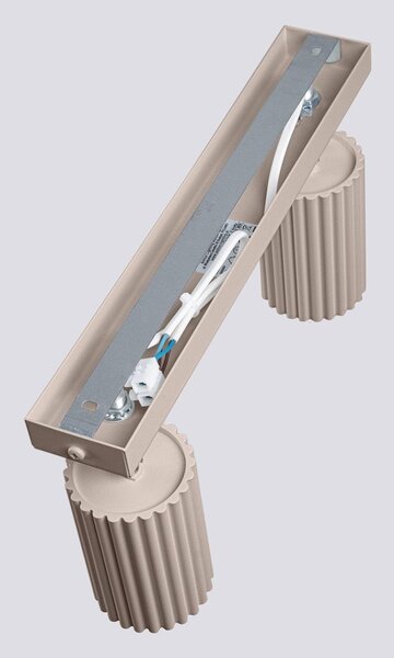 Smeđe-sivi metalni reflektor 6,5x30 cm Gleam – Sollux