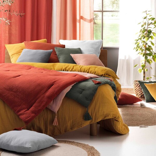 Bijela plahta s gumom od muslina 160x200 cm Angelia – douceur d'intérieur