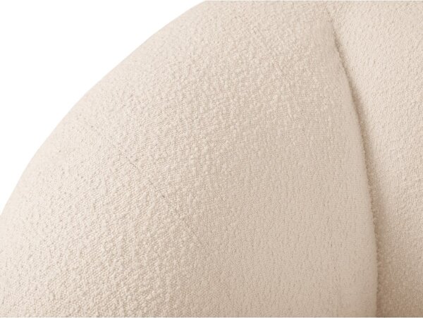 Krem fotelja od bouclé tkanine Essen – Cosmopolitan Design
