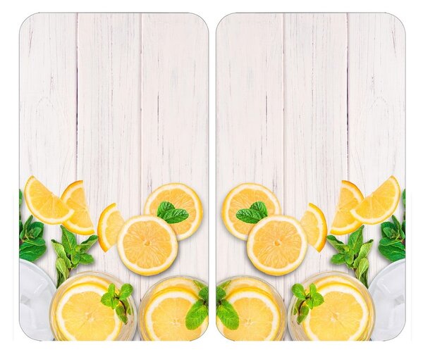 Zaštitni poklopci za štednjak u setu od kaljenog stakla 2 kom 52x30 cm Lemons – Wenko