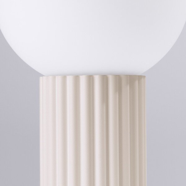 Krem stolna lampa sa staklenim sjenilom (visina 19 cm) Orbital – Sollux