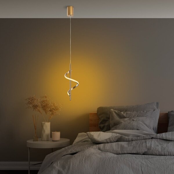 LED viseća svjetiljka u zlatnoj boji ø 16 cm Likma – Opviq lights