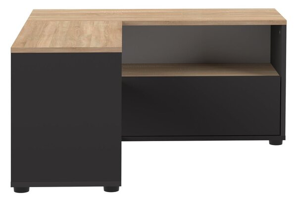 Crna/u prirodnoj boji TV komoda u dekoru hrasta 90x45 cm Angle – TemaHome