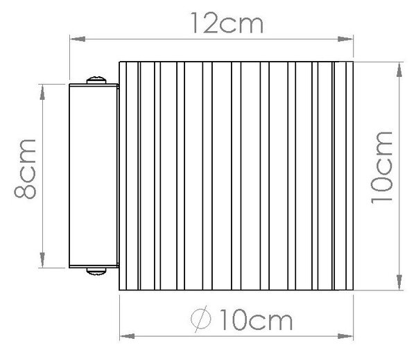 Krem zidna lampa ø 10 cm Zora – Sollux