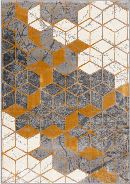 Oker žuti/sivi tepih 80x150 cm Soft – FD