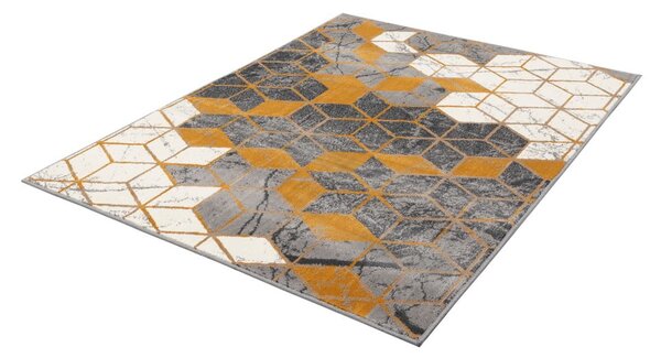 Oker žuti/sivi tepih 80x150 cm Soft – FD