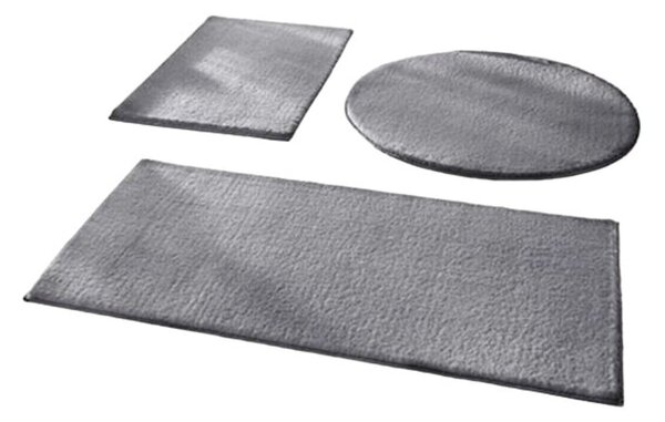 Sive kupaonske prostirke u setu 3 kom 50x90 cm – Mila Home