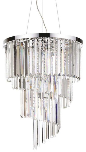 Ideal Lux - Kristalni luster na sajli CARLTON 12xE14/40W/230V krom