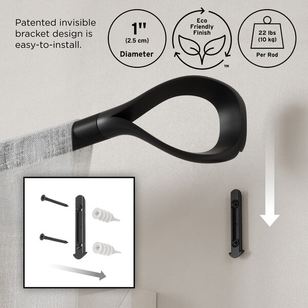 Željezna proširiva karniša 107 - 305 cm Loop – Umbra