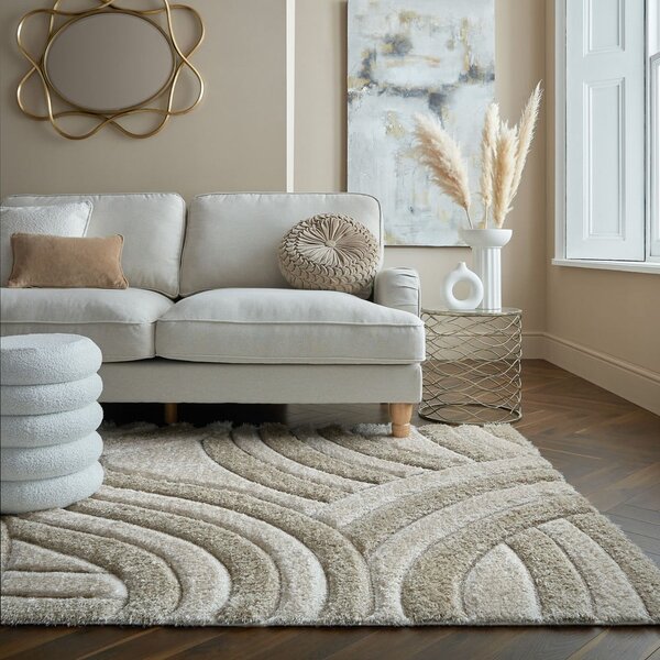 Bež ručno rađen tepih od recikliranih vlakna 160x230 cm Velvet – Flair Rugs