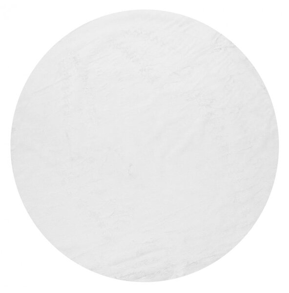 Bijeli periv okrugao tepih ø 100 cm Pelush White – Mila Home