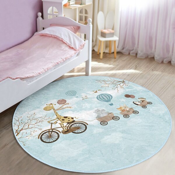 Svijetlo plavi dječji tepih ø 120 cm Comfort – Mila Home