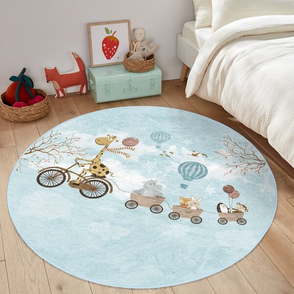 Svijetlo plavi dječji tepih ø 120 cm Comfort – Mila Home
