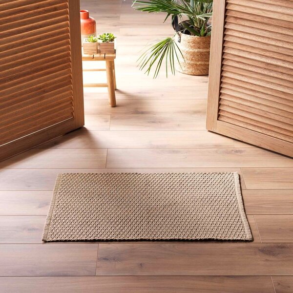 Svjetlo smeđi periv tepih 50x80 cm Alivia – douceur d'intérieur