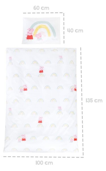 Pamučna dječja posteljina za dječji krevetić 100x135 cm Peppa Pig – Roba