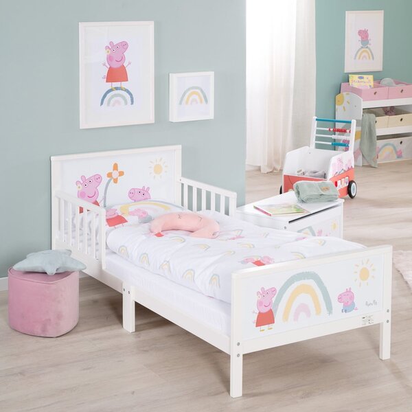Bijeli dječji krevet 70x140 cm Peppa Pig – Roba