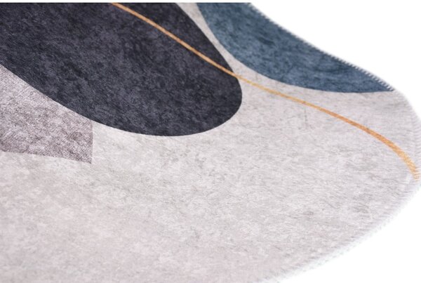Plavi/sivi perivi tepih 60x100 cm Oval – Vitaus