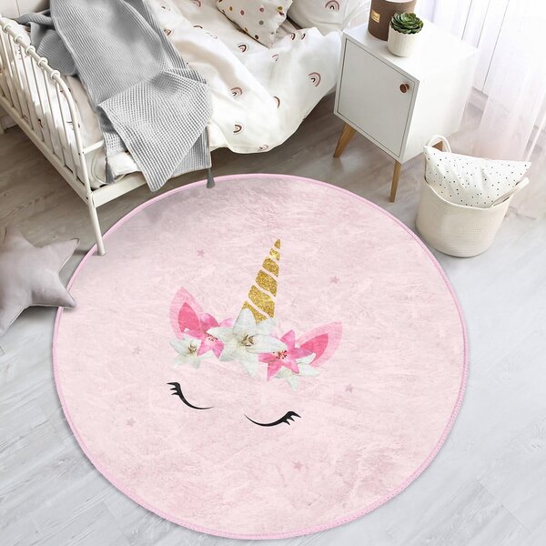 Ružičasti dječji tepih ø 120 cm Comfort – Mila Home