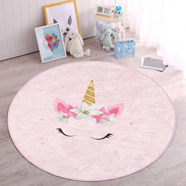 Ružičasti dječji tepih ø 120 cm Comfort – Mila Home