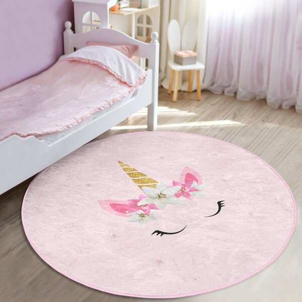 Ružičasti dječji tepih ø 120 cm Comfort – Mila Home