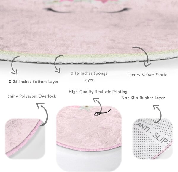 Ružičasti dječji tepih ø 120 cm Comfort – Mila Home