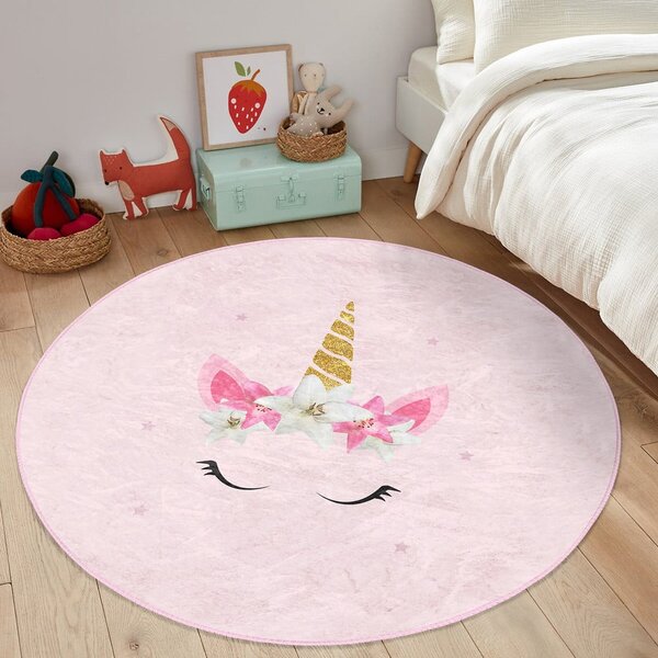 Ružičasti dječji tepih ø 120 cm Comfort – Mila Home