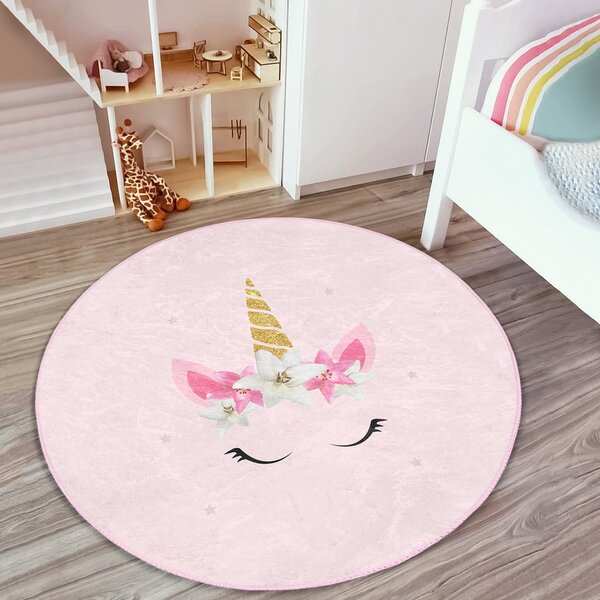 Ružičasti dječji tepih ø 120 cm Comfort – Mila Home