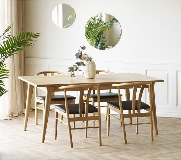 Proširiv blagovaonski stol s dodatnom pločom u dekoru hrasta 90x180 cm Darwin – House Nordic
