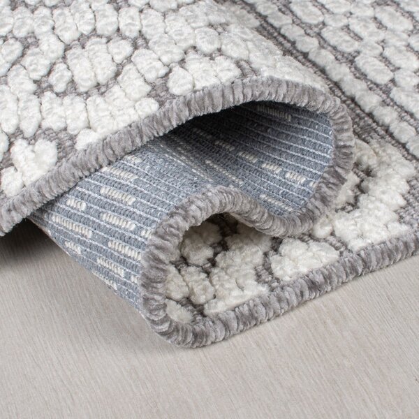 Sivi perivi tepih od šenila 80x160 cm Jhansi – Flair Rugs