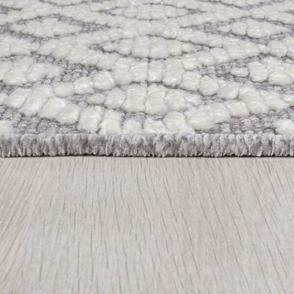 Sivi perivi tepih od šenila 80x160 cm Jhansi – Flair Rugs