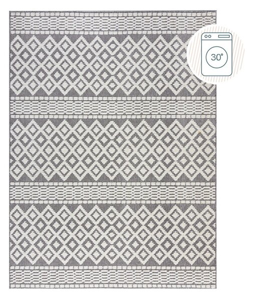 Sivi perivi tepih od šenila 80x160 cm Jhansi – Flair Rugs