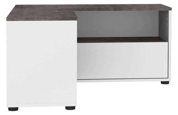 Bijela/siva TV komoda u betonskom dekoru 90x45 cm Angle – TemaHome