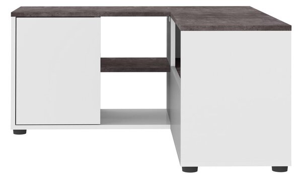 Bijela/siva TV komoda u betonskom dekoru 90x45 cm Angle – TemaHome