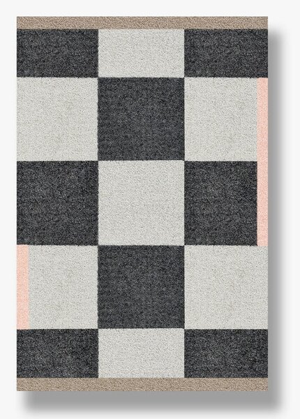 Crno-bijeli periv tepih 55x80 cm Square – Mette Ditmer Denmark