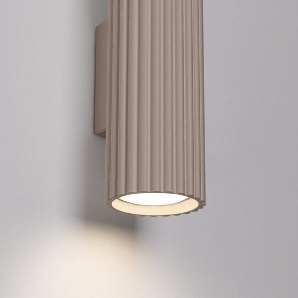 Smeđe-siva metalna zidna lampa ø 6,5 cm Gleam – Sollux
