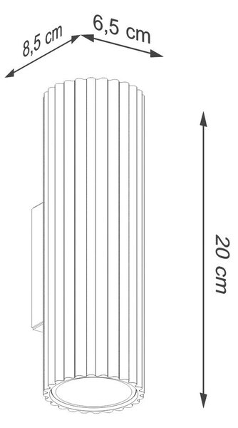Smeđe-siva metalna zidna lampa ø 6,5 cm Gleam – Sollux